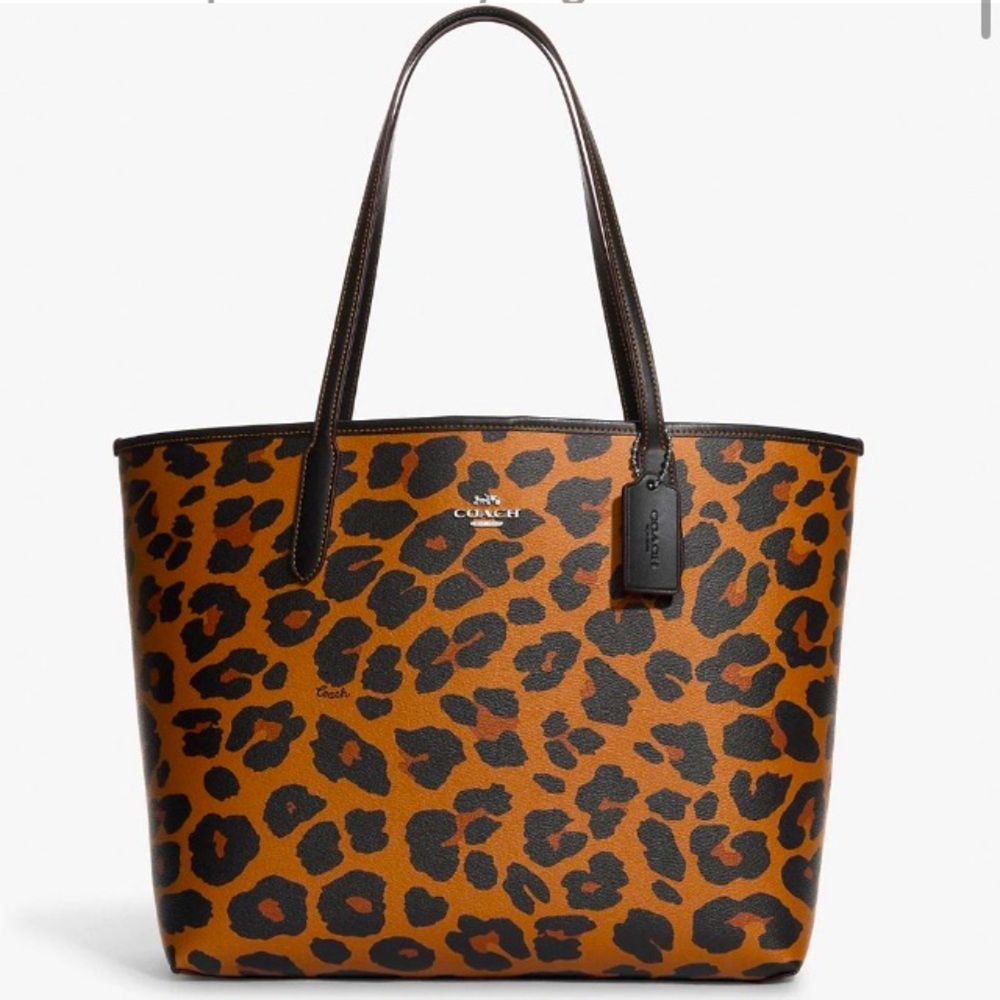 COACH Large Leopard Tote NWOT